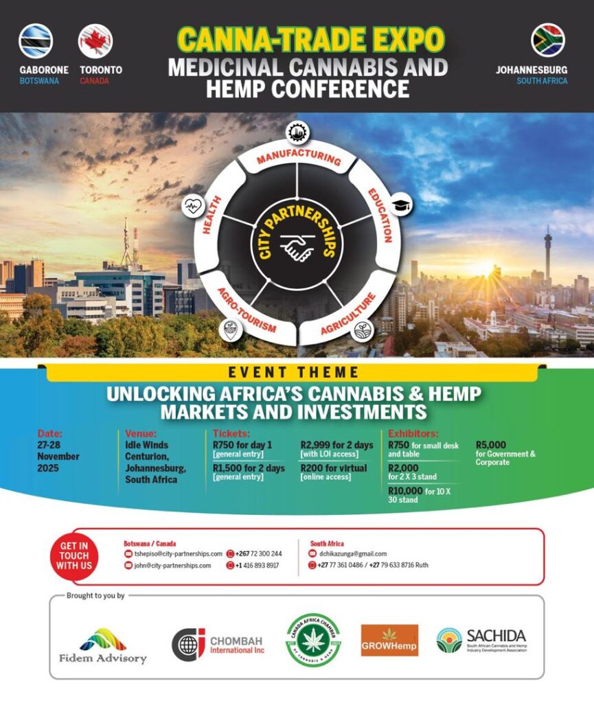 Event flyer for the Canna-Trade Expo Medicinal Cannabis and Hemp Conferences November 2025.